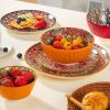 8" Colorful Salad Plates Set of 6, Ceramic Dinner Plates for Pasta, Pancakes, Steak, Porcelain Porcelain Serving Dishes