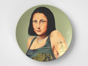 Mona // 10" Round Plate // Artist Gift Idea (Set: Single Plate)
